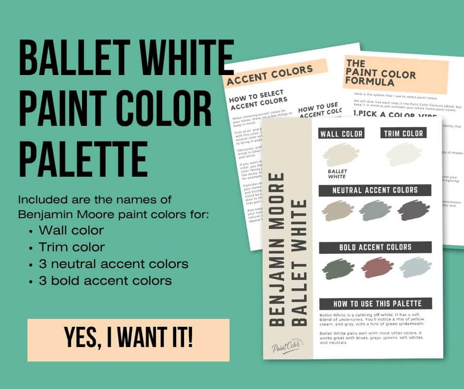 Benjamin Moore Ballet White Paint Palette