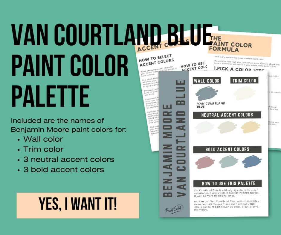Benjamin Moore Van Courtland Blue Paint Palette