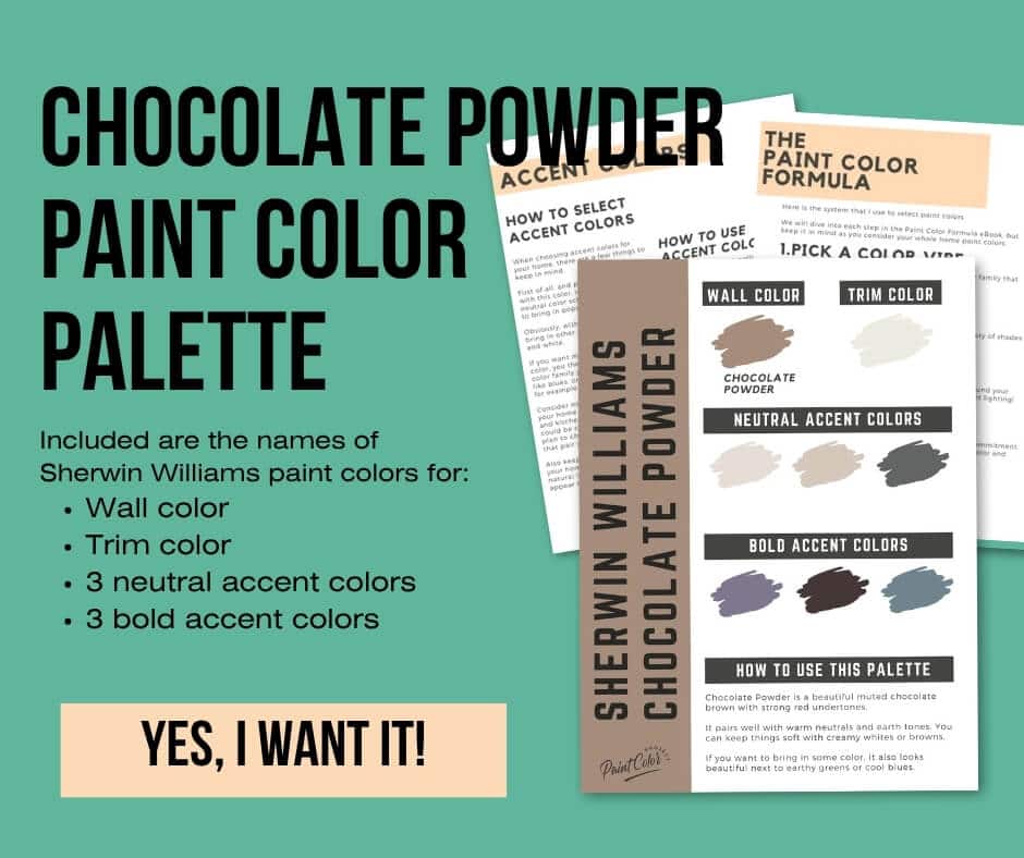 Sherwin Williams Chocolate Powder Paint Palette