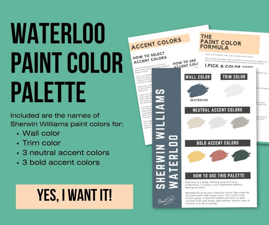 Sherwin Williams Waterloo Paint Palette