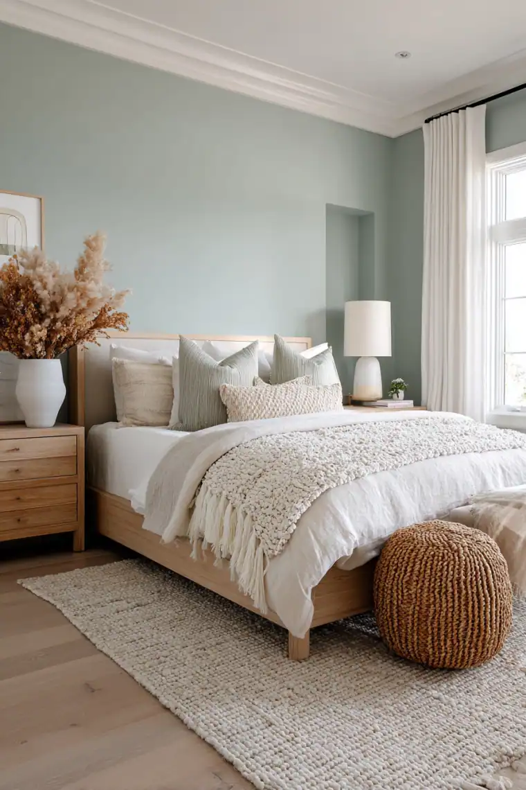 teal and warm white