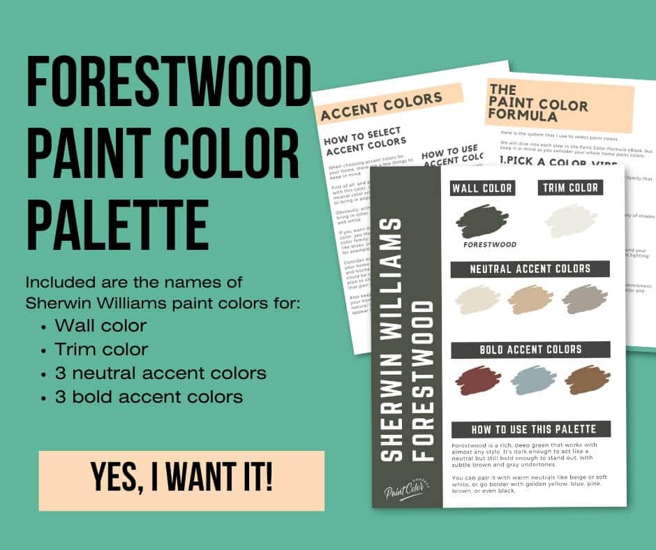 Sherwin Williams Forestwood Paint Palette