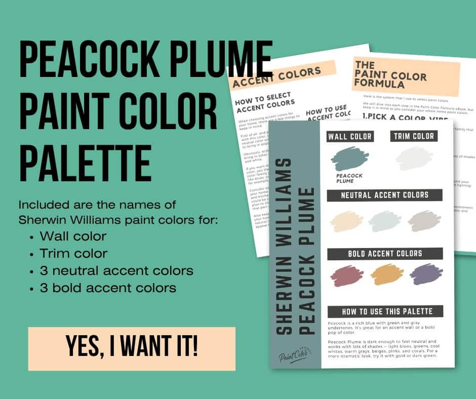 Sherwin Williams Peacock Plume Paint Palette