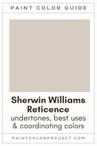 Sherwin Williams Reticence Paint Color Guide
