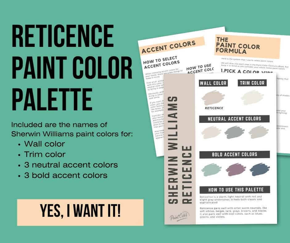 Sherwin Williams Reticence Paint Palette