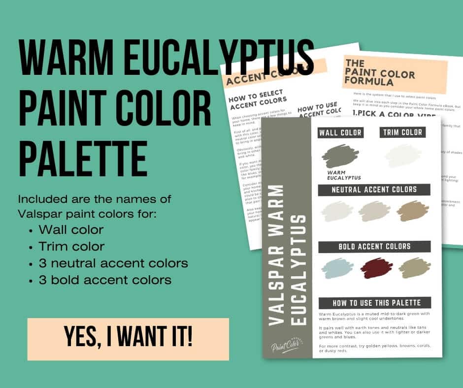 Valspar Warm Eucalyptus Paint Palette
