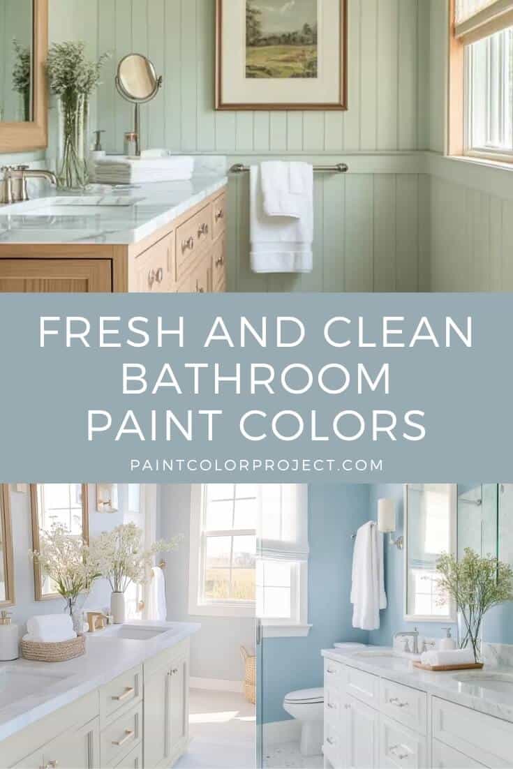 fresh and clean bathroom paint color ideas