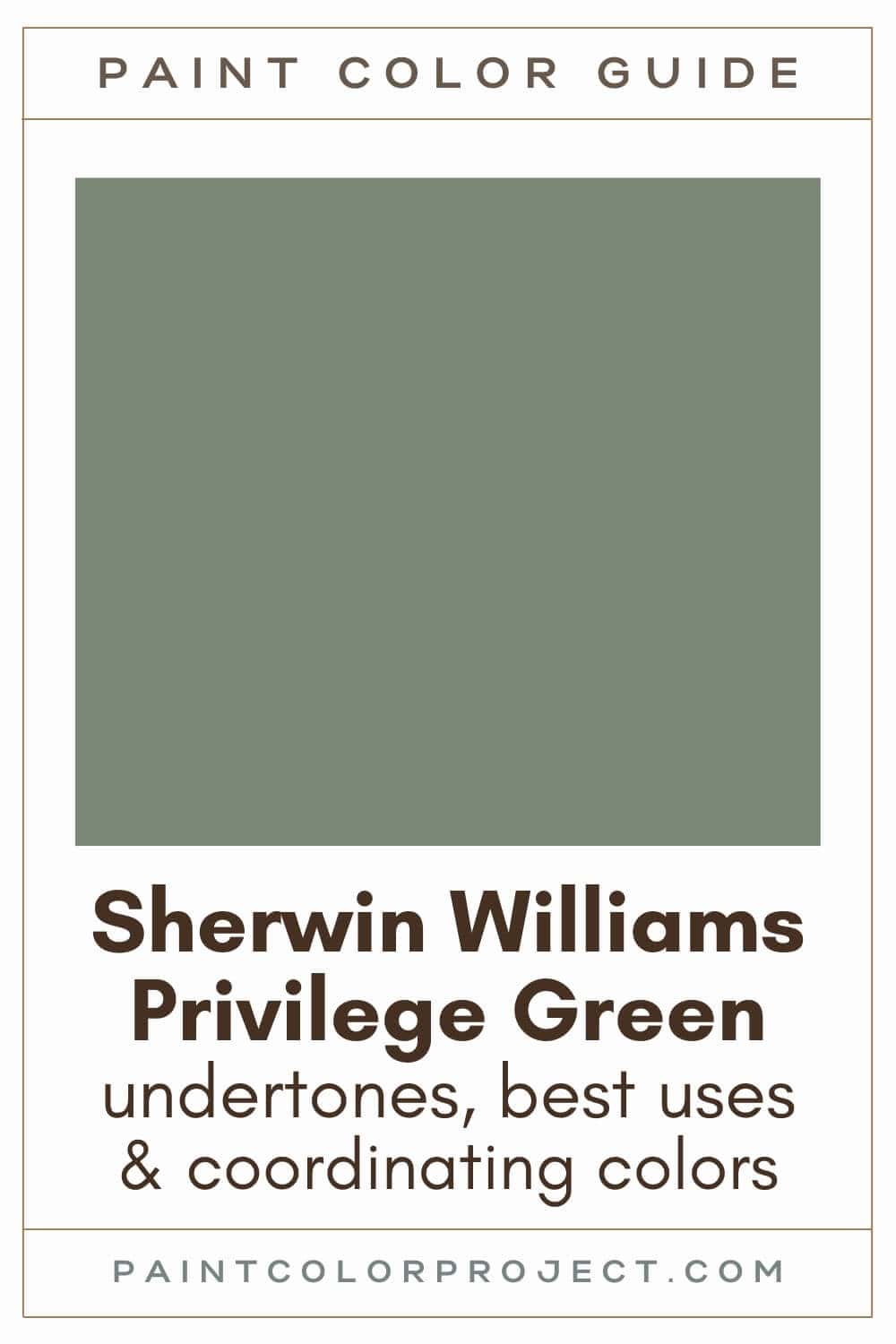 Sherwin Williams Privilege Green Paint Color Guide