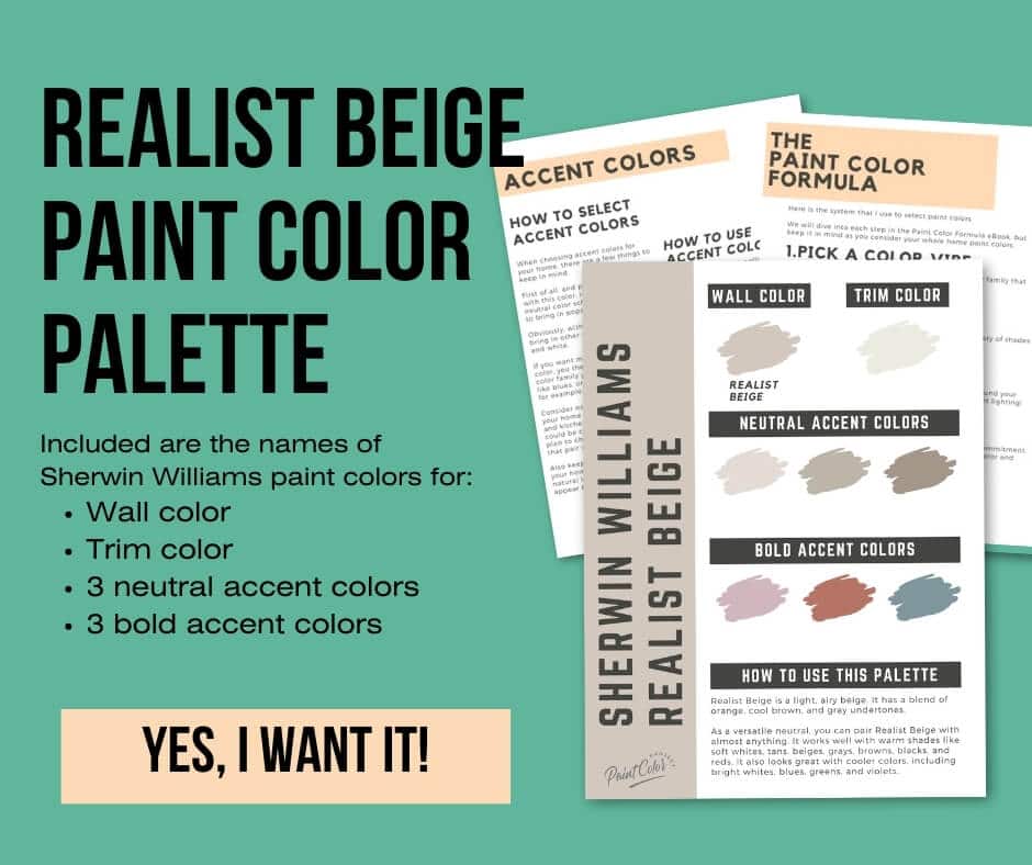Sherwin Williams Realist Beige Paint Palette