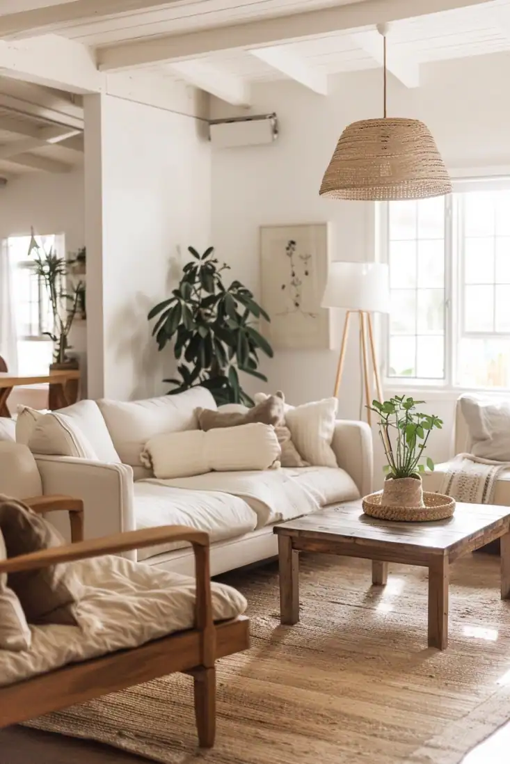 creamy off white living room