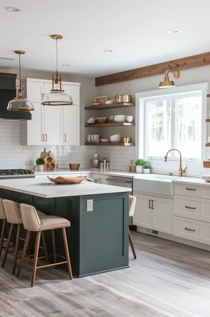kitchen with gray floors