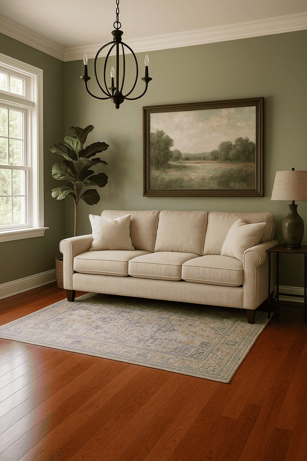 updated tuscan living room