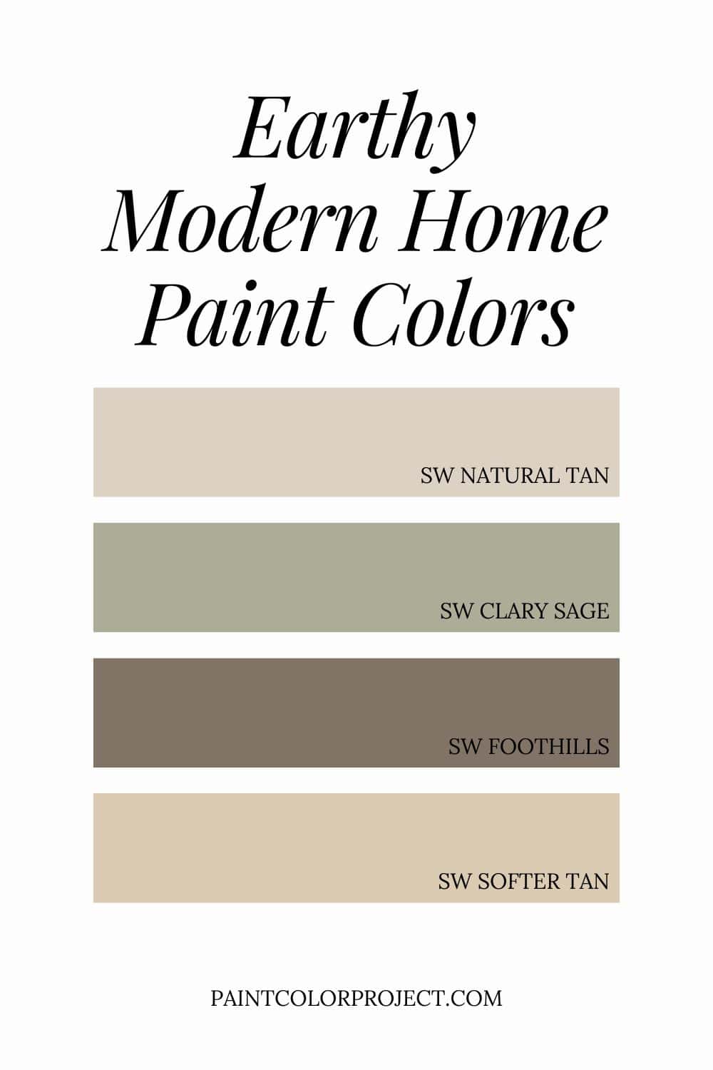 Earthy Modern Home Paint Colors