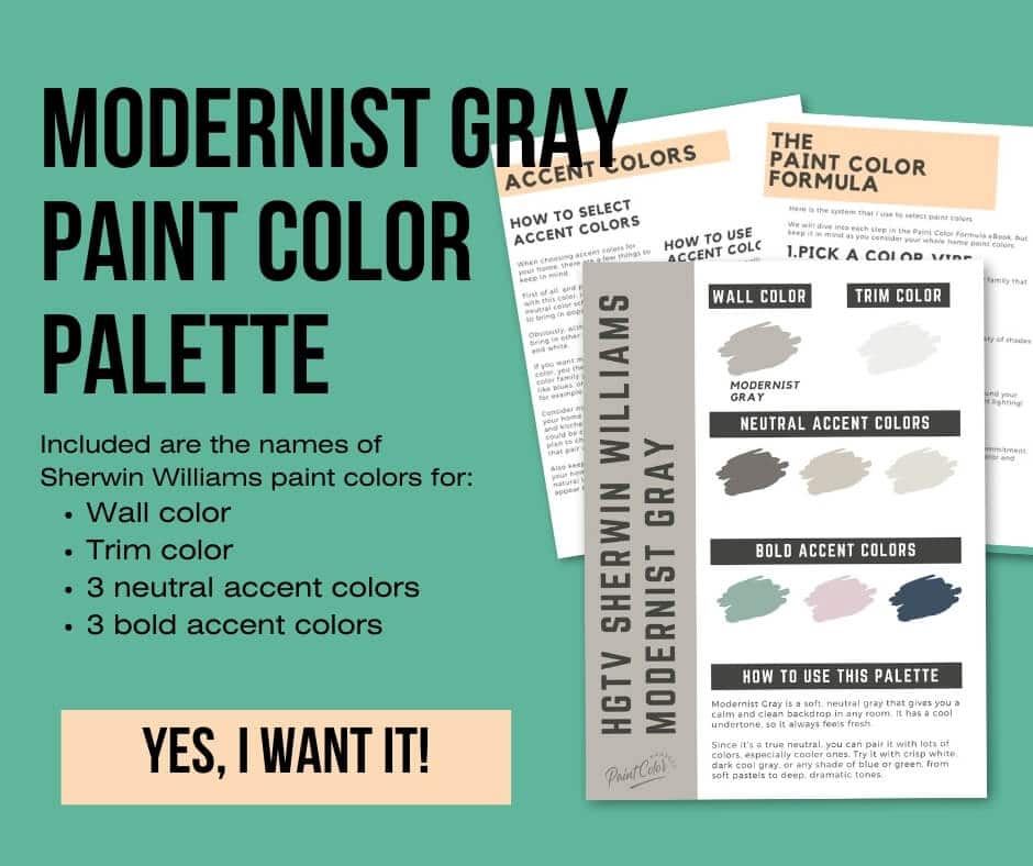 HGTV Home Sherwin Williams Modernist Gray Paint Palette