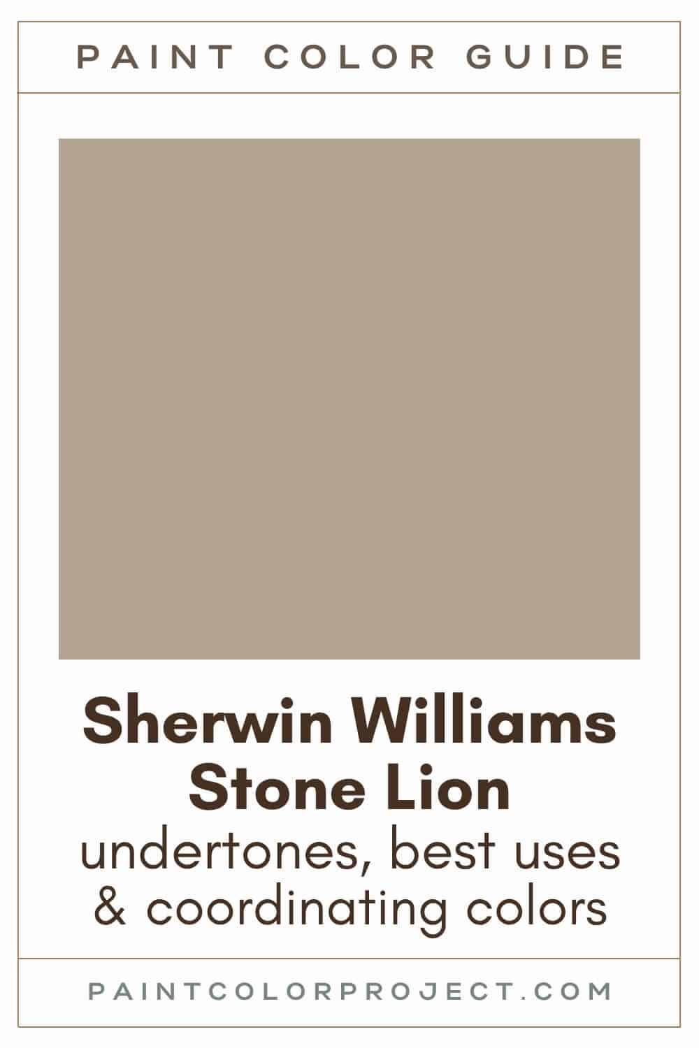 Sherwin Williams Stone Lion Paint Color Guide
