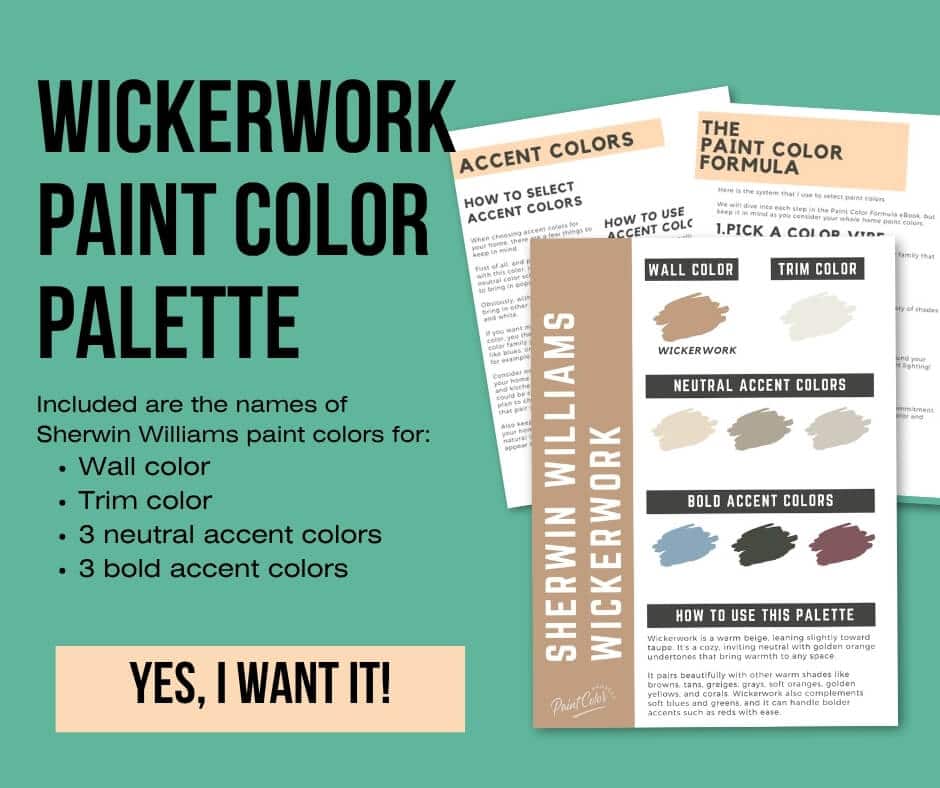 Sherwin Williams Wickerwork Paint Palette