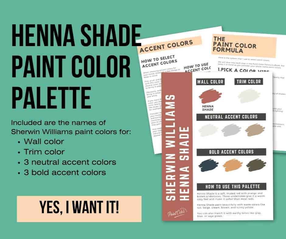 Sherwin Williams Henna Shade Paint Palette