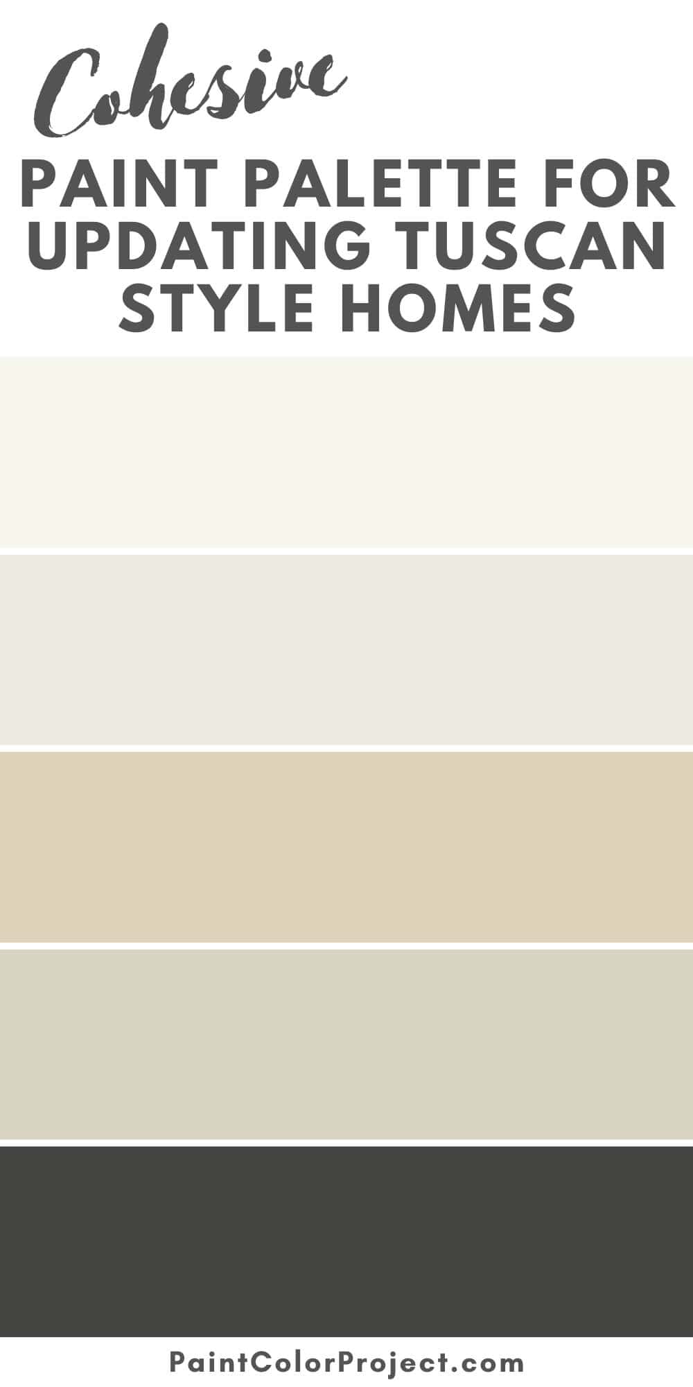 cohesive paint palette for updating Tuscan style homes