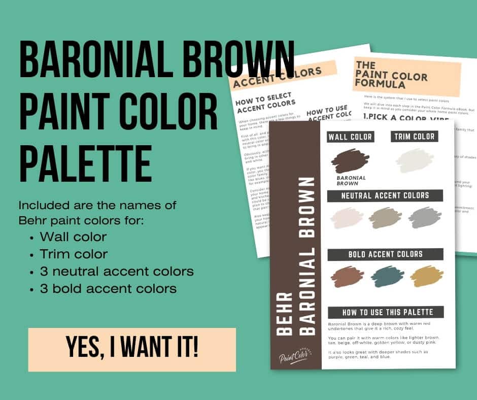 Behr Baronial Brown Paint Palette