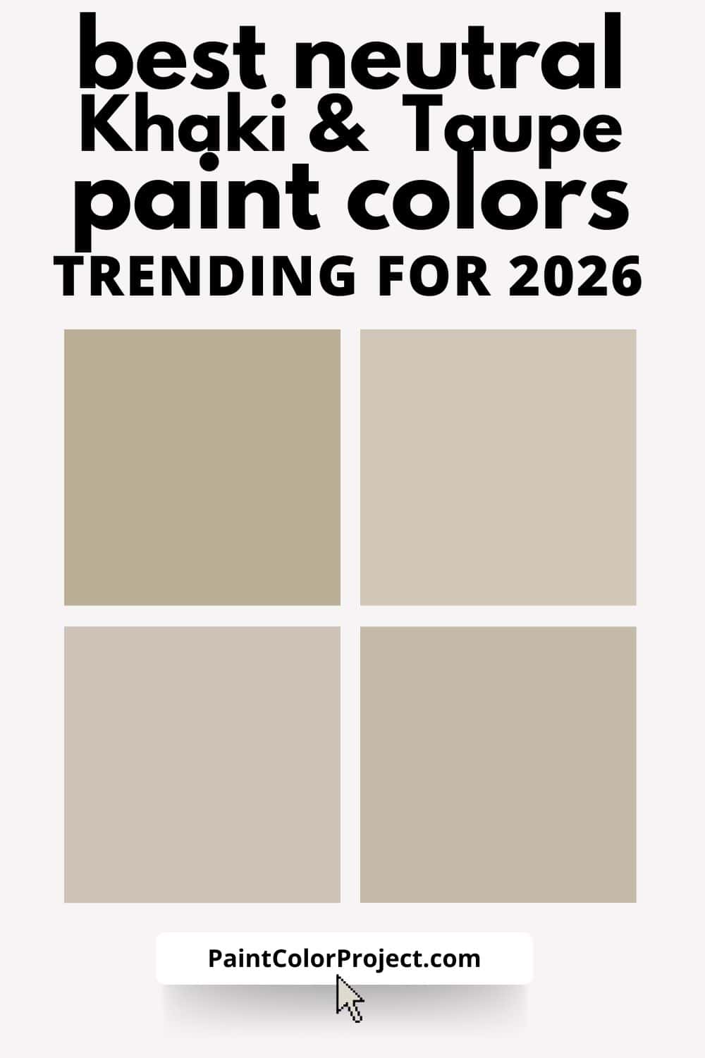 Warm Khaki & Soft Taupe Neutrals trending for 2026