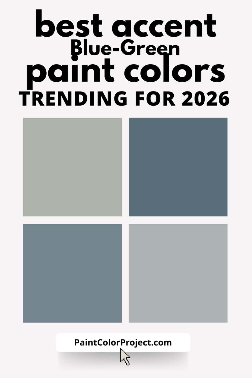 Teal & Blue-Green Statement accent colors trending for 2026