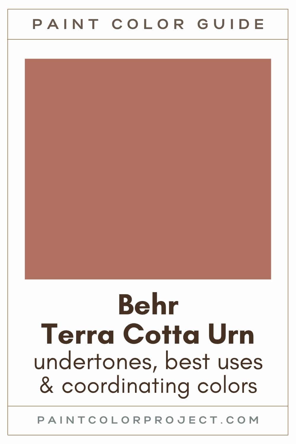 Behr Terra Cotta Urn Paint Color Guide