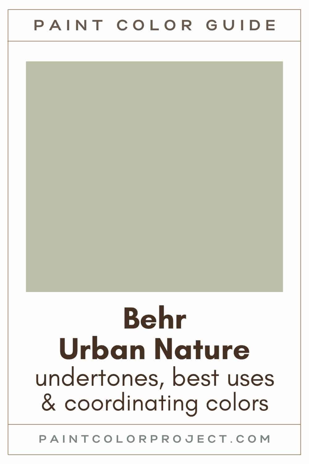 Behr Urban Nature Paint Color Guide