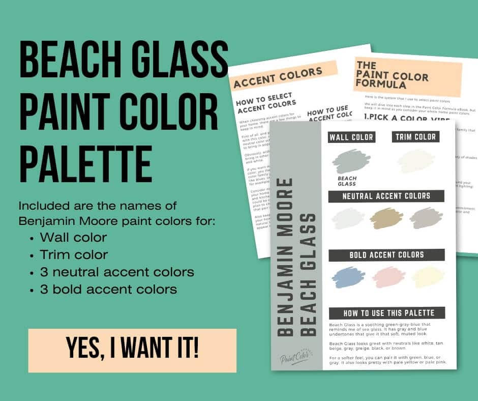 Benjamin Moore Beach Glass Paint Palette