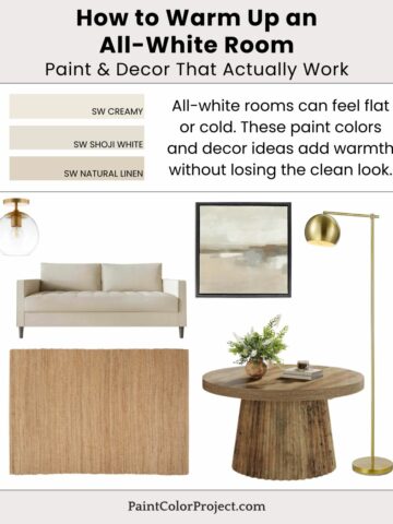 how to warm up an all white room