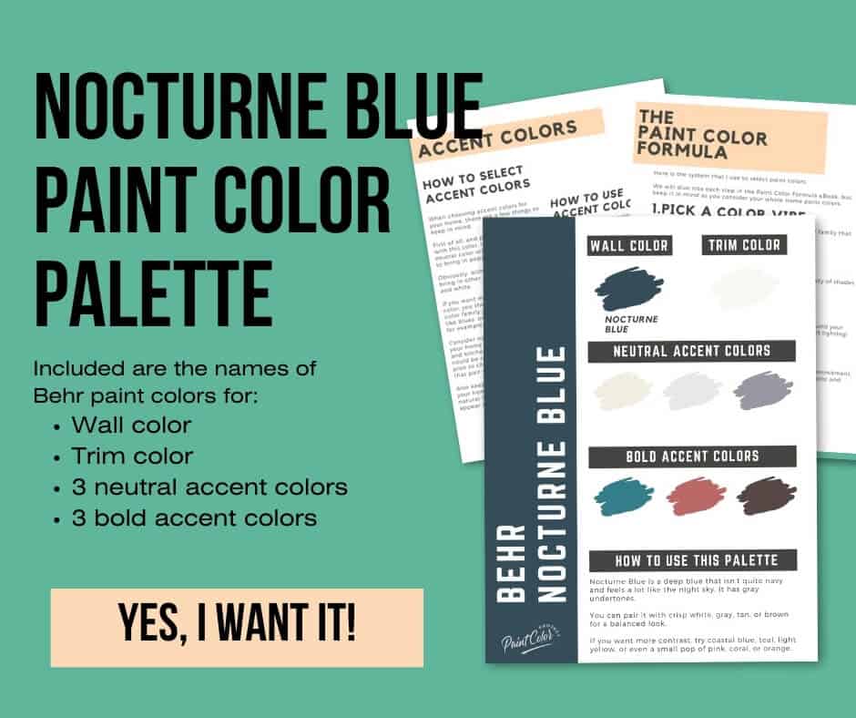 Behr Nocturne Blue Paint Palette