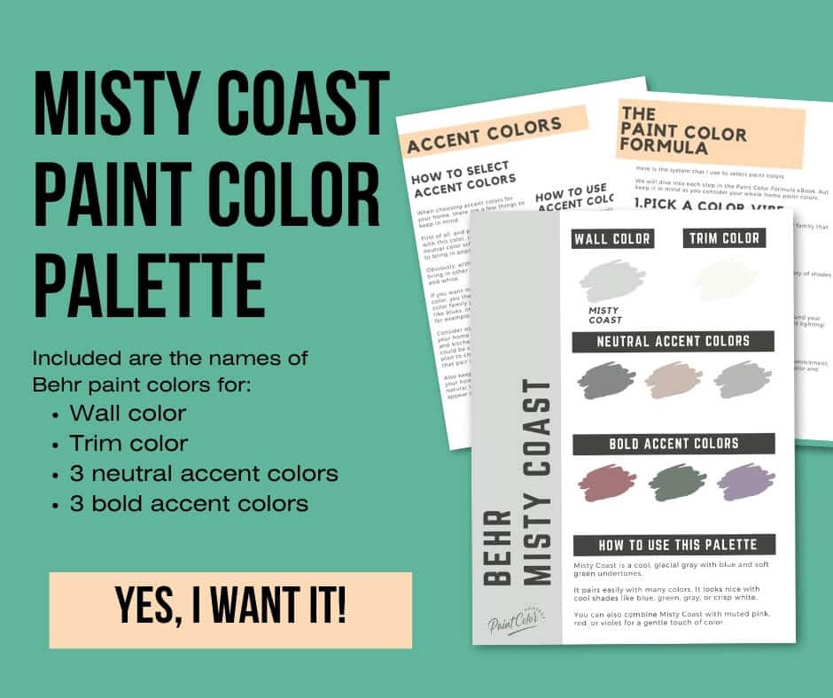 Behr Misty Coast Paint Palette