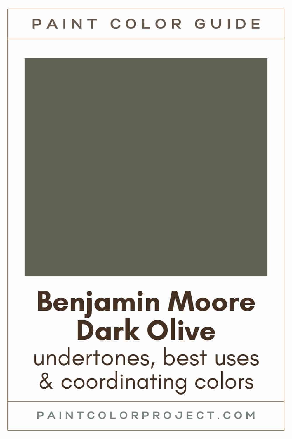 Benjamin Moore Dark Olive Paint Color Guide