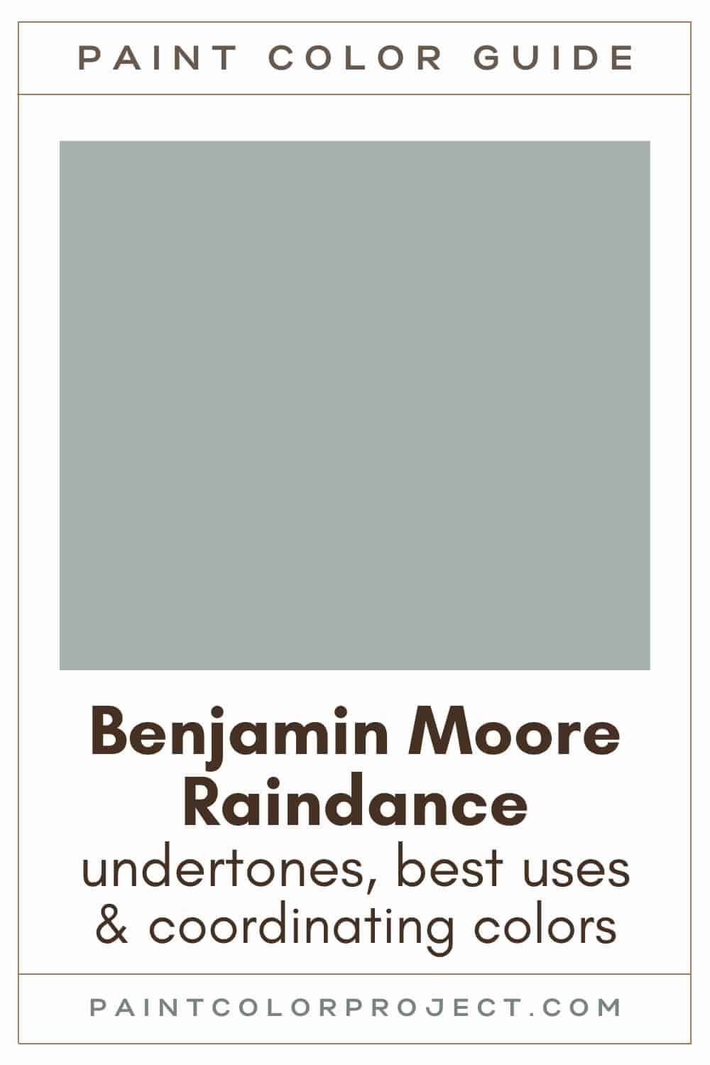 Benjamin Moore Raindance Paint Color Guide