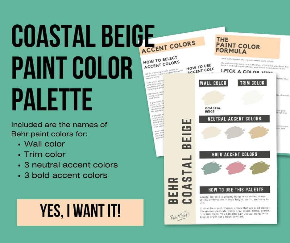 Behr Coastal Beige Paint Palette