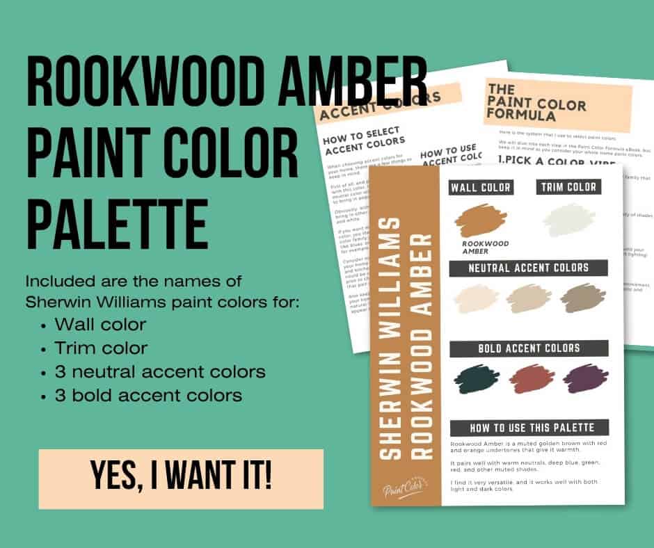 Sherwin Williams Rookwood Amber Paint Palette