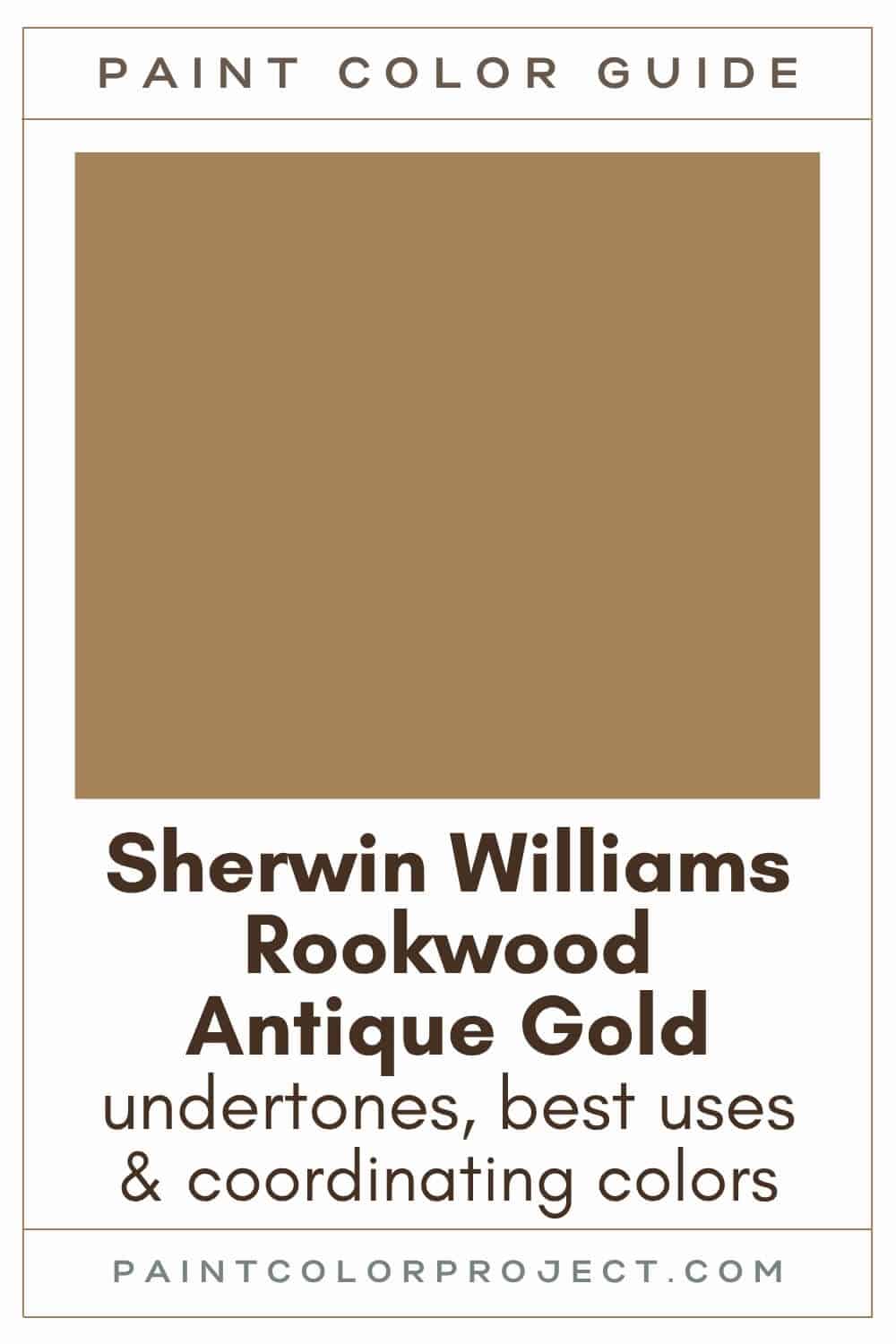 Sherwin Williams Rookwood Antique Gold Paint Color Guide