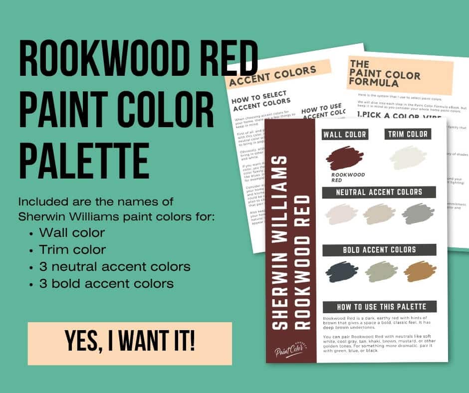 Sherwin Williams Rookwood Red Paint Palette