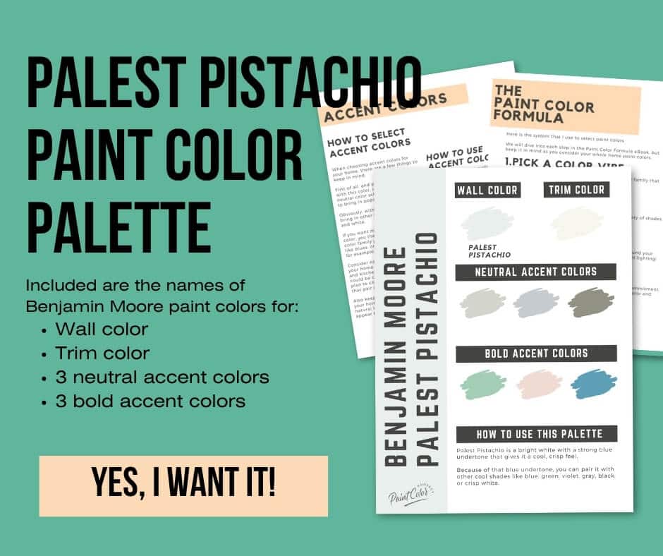 Benjamin Moore Palest Pistachio Paint Palette