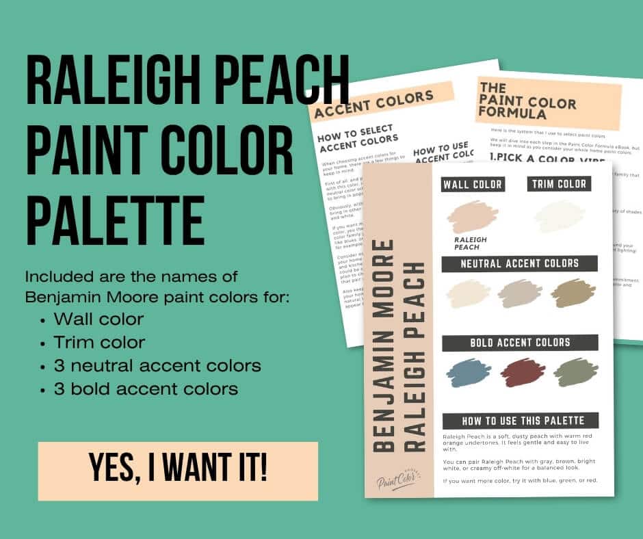 Benjamin Moore Raleigh Peach Paint Palette