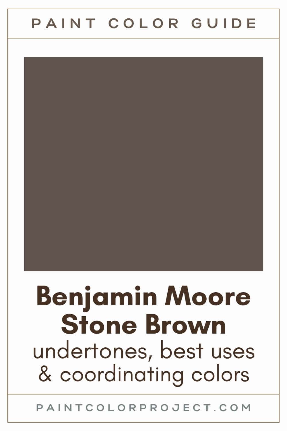 Benjamin Moore Stone Brown Paint Color Guide