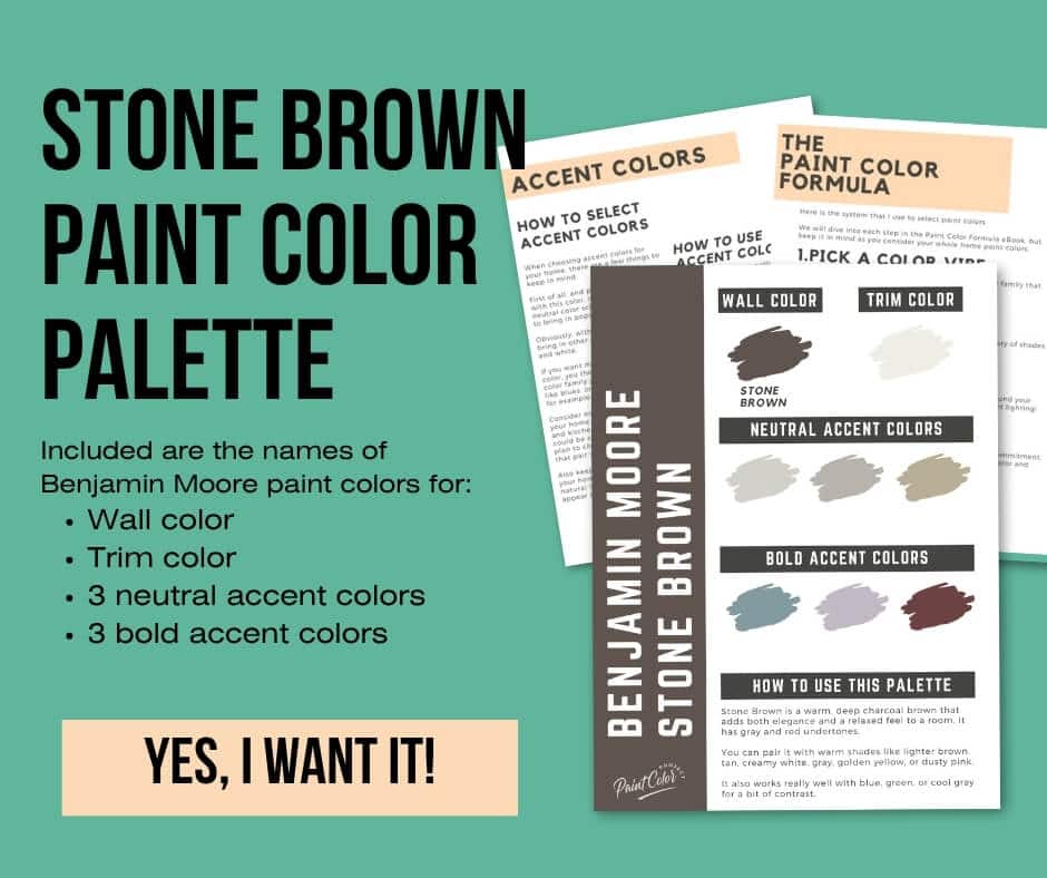 Benjamin Moore Stone Brown Paint Palette