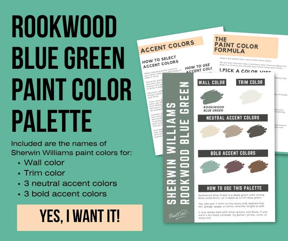Sherwin Williams Rookwood Blue Green Paint Palette
