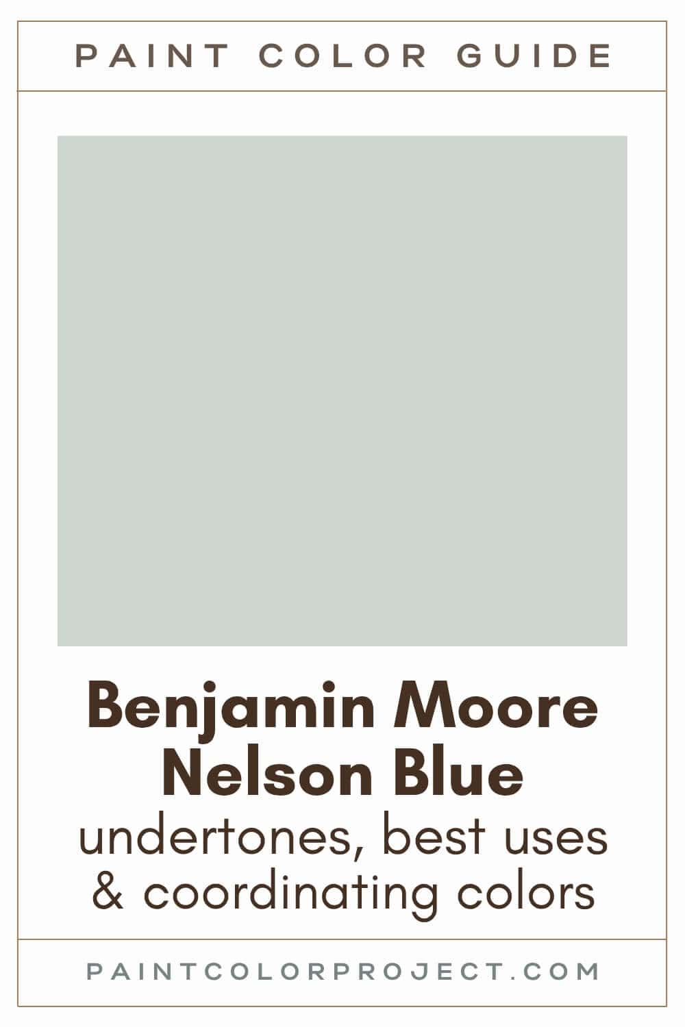 Benjamin Moore Nelson Blue Paint Color Guide