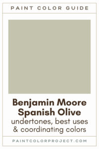 Benjamin Moore Spanish Olive Paint Color Guide
