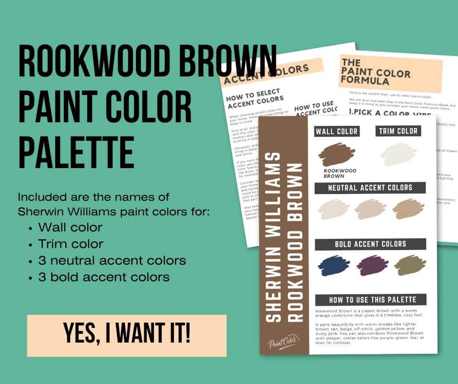 Sherwin Williams Rookwood Brown Paint Palette