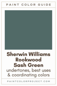 Sherwin Williams Rookwood Sash Green Paint Color Guide