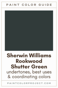 Sherwin Williams Rookwood Shutter Green Paint Color Guide