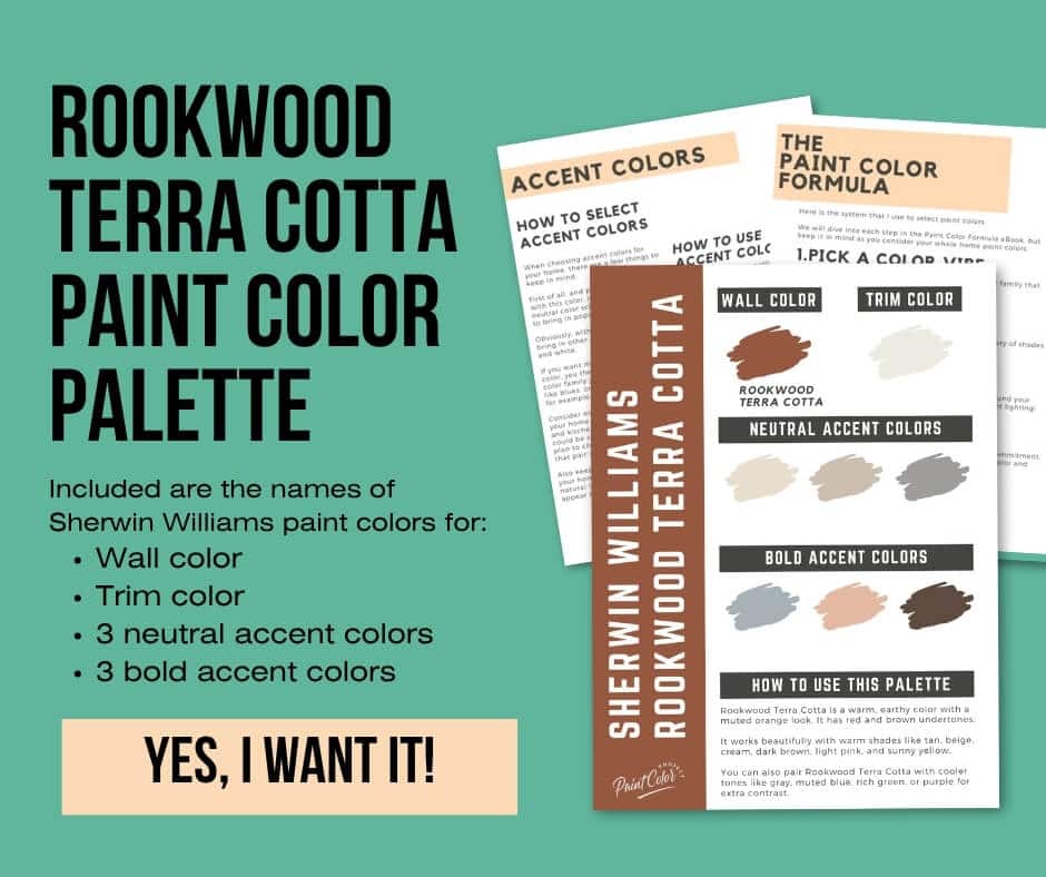 Sherwin Williams Rookwood Terra Cotta Paint Palette
