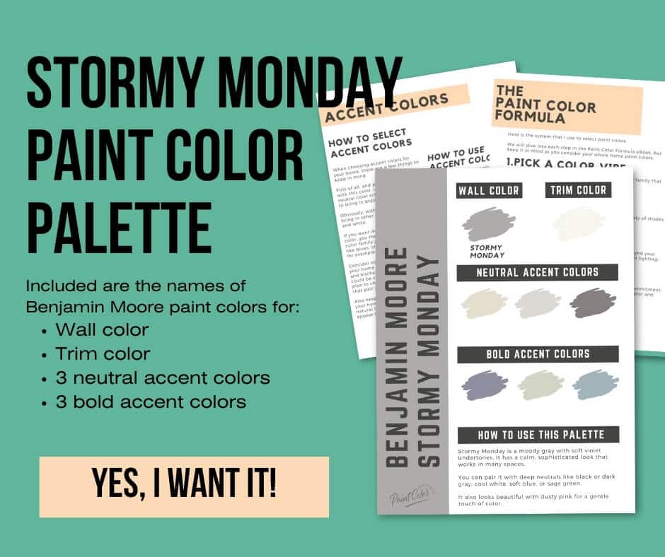 Benjamin Moore Stormy Monday Paint Palette
