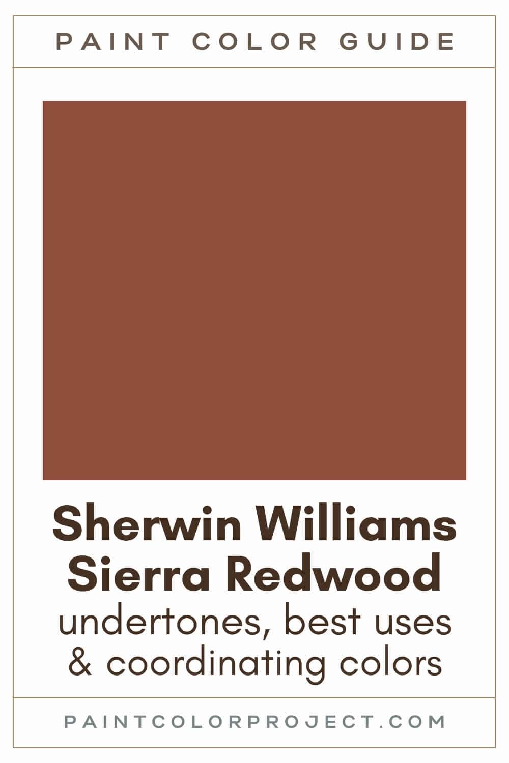 Sherwin Williams Sierra Redwood Paint Color Guide